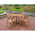 Merry Products Merry Products MPG-TBS01-TB Round Folding Table  - Wood MPG-TBS01-TB